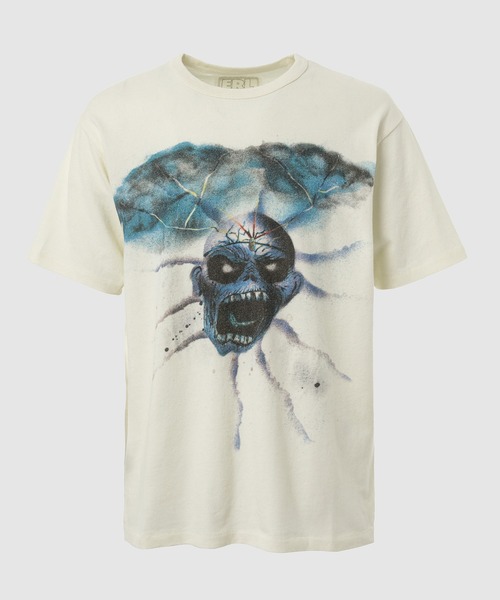 関税込 国内発送 [ERL] スカル プリント Tシャツ 関税送料込【ERL】イーアールエル スカルプリント Tシャツ (ERL