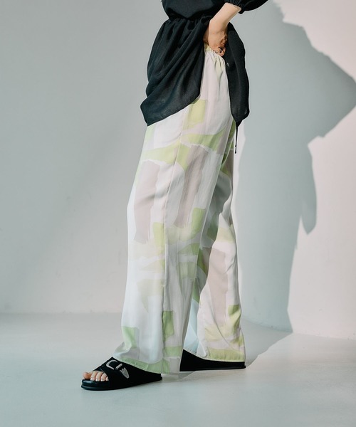 LEPSIM 布帛柄パンツ ブラウン LEPSIM パンツ 布帛柄パンツ 492742 レディース : ZOZOTOWN