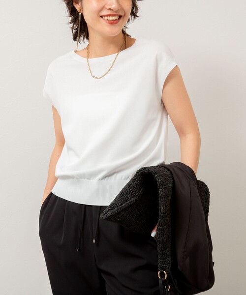 ニット セーター 「手洗い可能」18GサラサラフレンチニットT レディース NOLLEY'S ニット セーター 「手洗い可能」18Gサラサラフレンチ