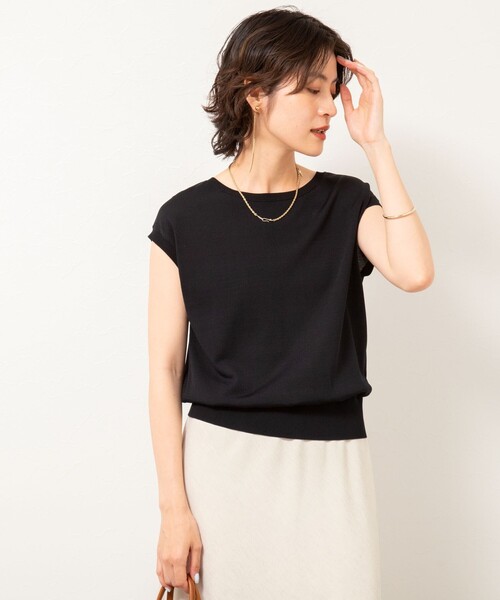 ニット セーター 「手洗い可能」18GサラサラフレンチニットT レディース NOLLEY'S ニット セーター 「手洗い可能」18Gサラサラフレンチ