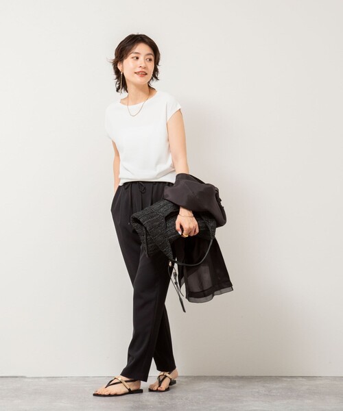 ニット セーター 「手洗い可能」18GサラサラフレンチニットT レディース NOLLEY'S ニット セーター 「手洗い可能」18Gサラサラフレンチ