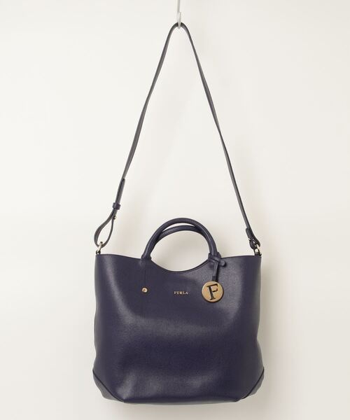 FURLA 「FURLA」 ワンポイント2WAYバッグ - ネイビー レディース