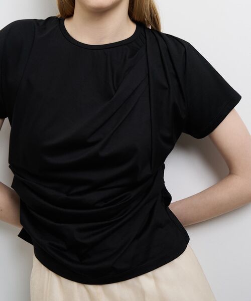 tシャツ タックドレープカットソー レディース