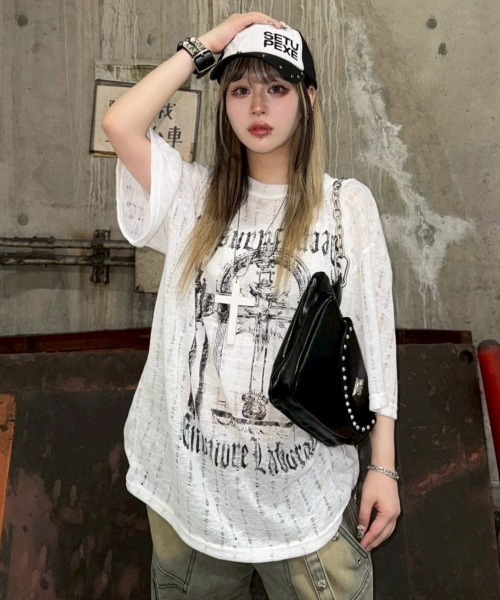 XU tシャツ 「XU」see-through short sleeve / 「エックスユー