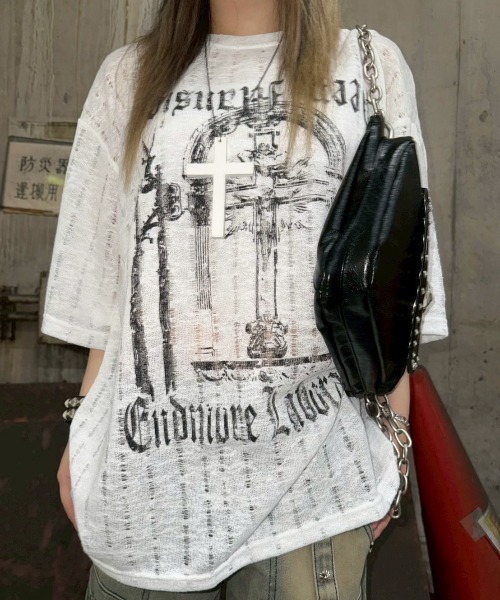 シャツ Lサイズ XU tシャツ 「XU」see-through short sleeve / 「エックスユー