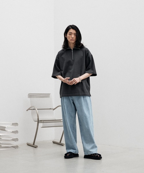 「WYM LIDNM」 加工デニムパンツ S ライトブルー メンズ