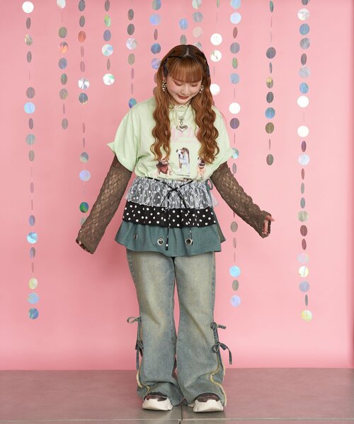CIAOPANIC me+me アシンメトリーチェック柄プリーツ巻きスカート CIAOPANIC（チャオパニック）の「【12/15(日)11:00～販売開始