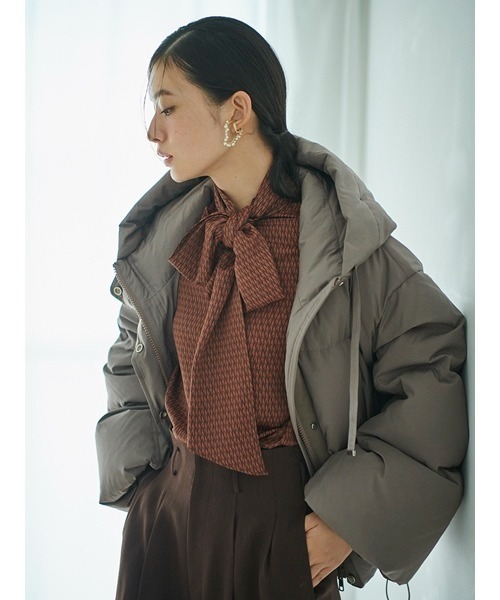 着用1回　フレイアイディー　ダウンコート　モカ　サイズ0 ダウン　0 FRAY I.D（フレイ・アイディー） ダウンジャケット 0 アイボリー