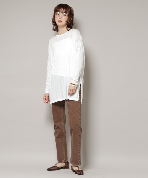 upper hights デニムパンツ 綿100% ライトブラウン レディース upperhights ジーンズ デニム デニムパンツ upper hights/THE