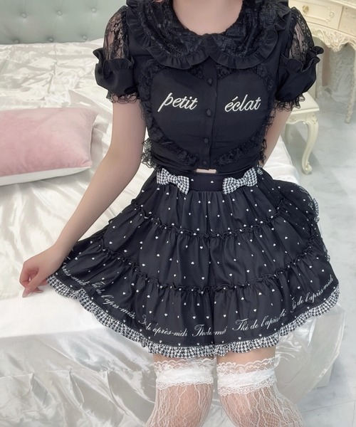 Ank Rouge（アンクルージュ） パンツ ハートドット千鳥ティアード