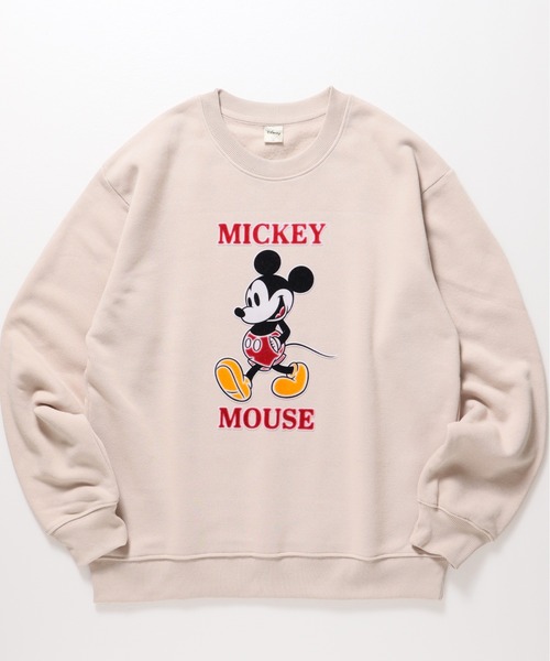 ディズニー スウェット 裏起毛 長袖 ミッキー ビッグサイズ 白 秋 冬 Disney（ディズニー） トレーナー スウェット 「DISNEY/ディズニー
