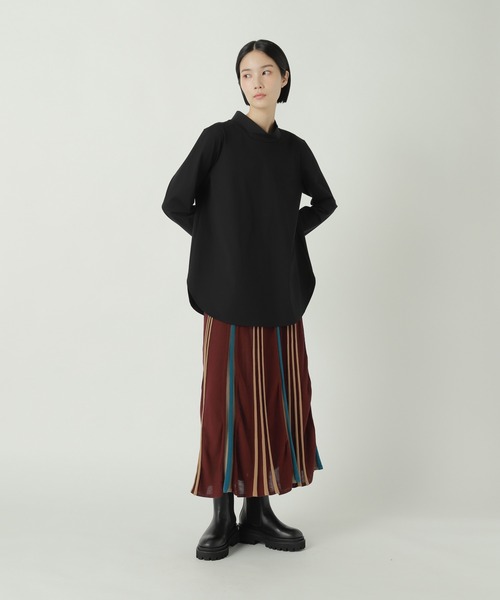 ★チョコ★ zucca ズッカ チュールジャージィー カットソー Tシャツ ZUCCa（ズッカ）の「チュールジャージィー（Tシャツ/カットソー）」 - WEAR