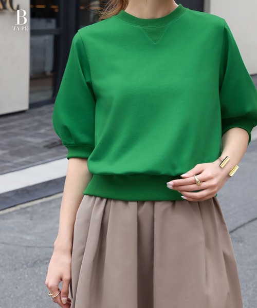 「ELFRANK」 スウェットカットソー FREE グリーン レディース_画像5