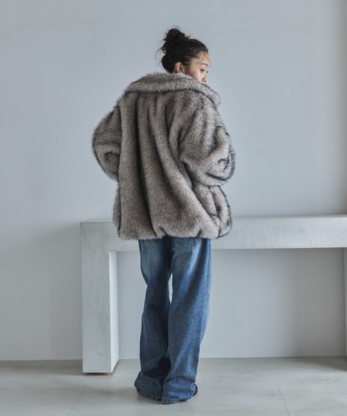 feepur（フェピュール） コート アウター ミックスファーミドルコート