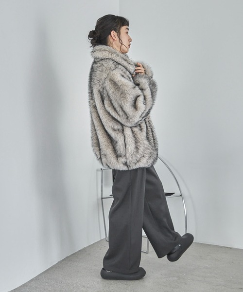 feepur（フェピュール） コート アウター ミックスファーミドルコート