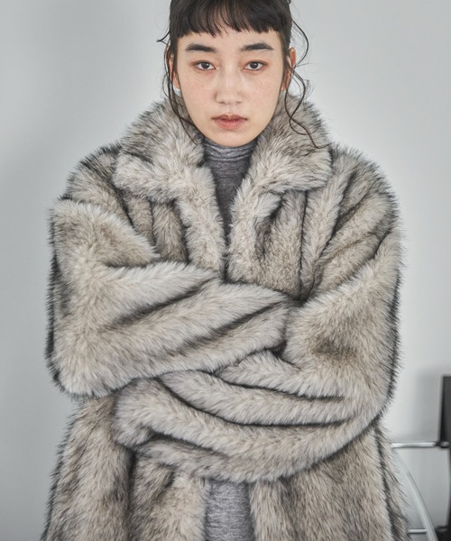 JennyFax ファーコート feepur（フェピュール） コート アウター ミックスファーミドルコート