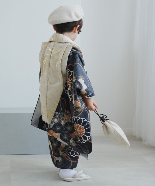 utatane 着物 七五三3歳用被布コートセット 男の子 ひよこ商店