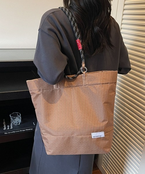 gossip!ロサンゼルス ショルダーバッグ バッグ Y2Kチェック柄大容量 