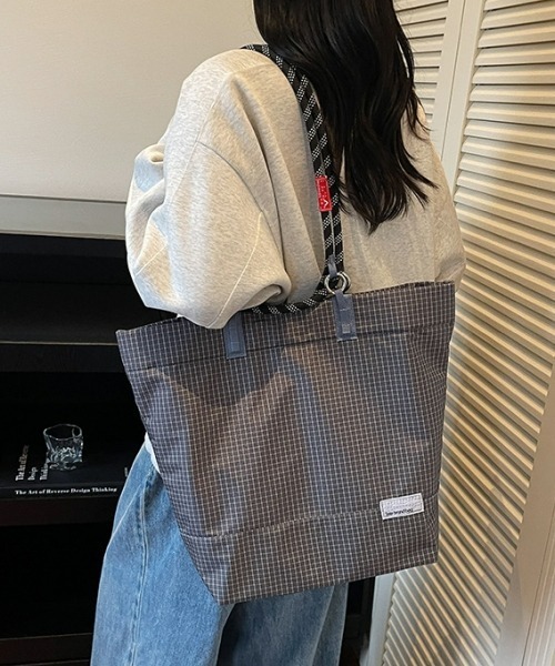 gossip!ロサンゼルス ショルダーバッグ バッグ Y2Kチェック柄大容量