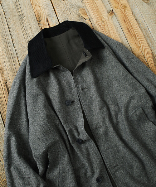 ステンカラーコート コート 限定展開 ビッグシルエット コーデュロイカラー リバーシブル ステンカラーコート メンズ | FREAK'S STORE | 08