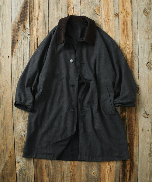 ステンカラーコート コート 限定展開 ビッグシルエット コーデュロイカラー リバーシブル ステンカラーコート メンズ | FREAK'S STORE | 15