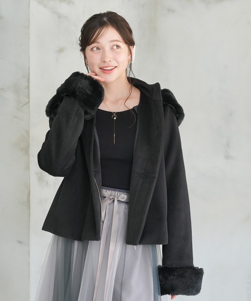 アストリアオディール　ファーコート ASTORIA ODIER（アストリアオディール） コート アウター ファー付