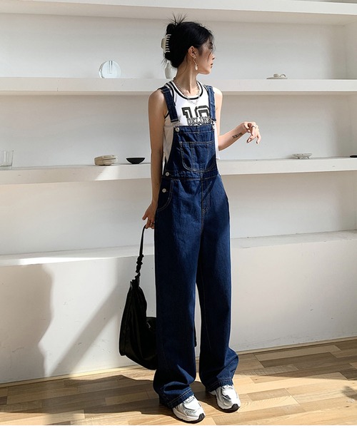 etsinta」 オーバーオール ONE SIZE サックスブルー レディース M*i様