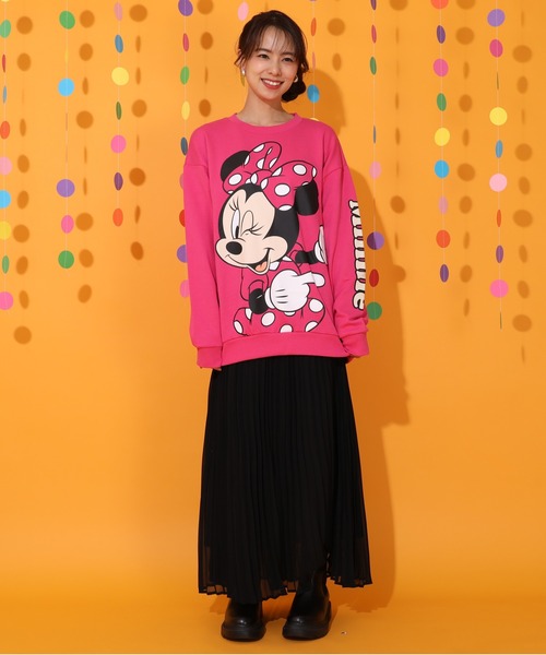 Disney（ディズニー） トレーナー スウェット 親子お揃い BIGフェイス