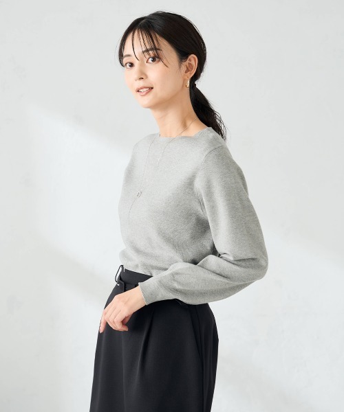 a.v.v（アー・ヴェ・ヴェ） ニット セーター 「洗える」ボートネック美