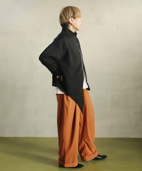 BITTOKO（ビットコ） ブルゾン アウター ハイネックデザインアシメZIP