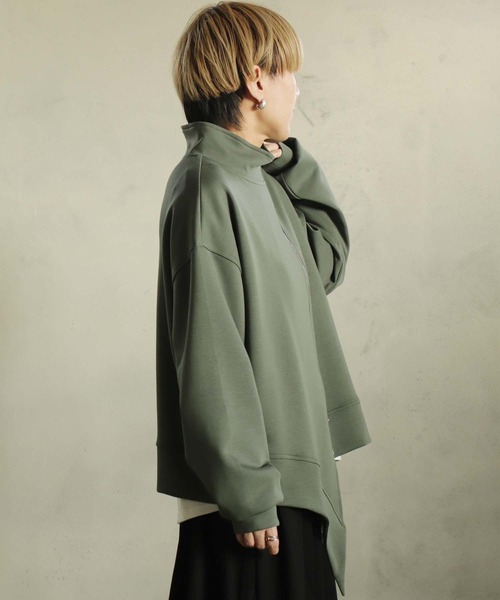 BITTOKO（ビットコ） ブルゾン アウター ハイネックデザインアシメZIP