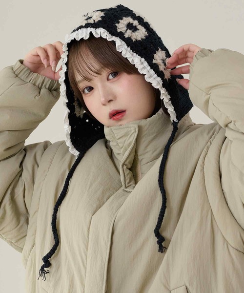 kutir（クティール） ニット帽 ニットキャップ kutirlune／クロシェ風