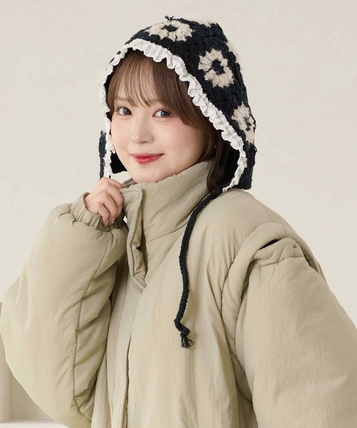 kutir（クティール） ニット帽 ニットキャップ kutirlune／クロシェ風