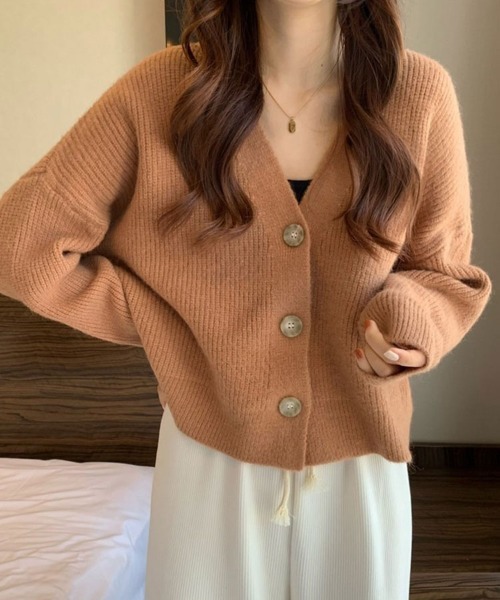 Sally Lunn カーディガン ボタン付きニットカーディガン レディース