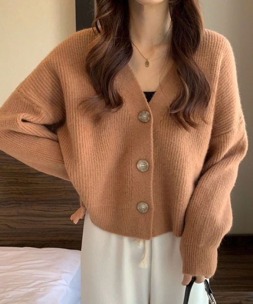 Sally Lunn カーディガン ボタン付きニットカーディガン レディース