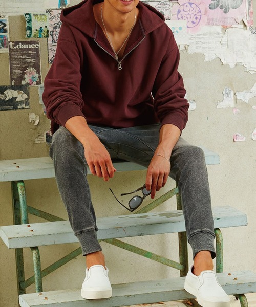 WP westpoint UNDYED コラボ　オーガニックコットンパーカー TRUSS オーガニックコットンパーカー【orgabits】−エコな無地パーカー