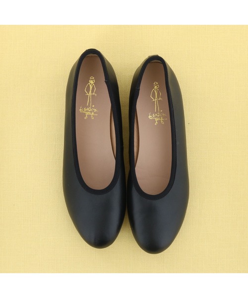 「あしながおじさん」 フラットパンプス 22.5cm グレイッシュベージュ レディース_画像4