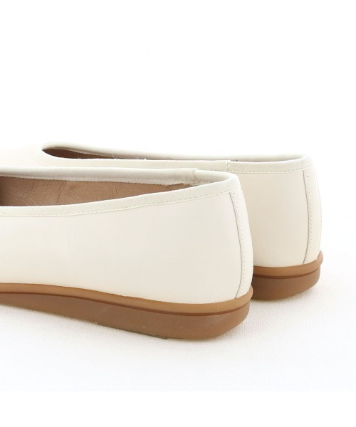 「あしながおじさん」 フラットパンプス 22.5cm グレイッシュベージュ レディース_画像9