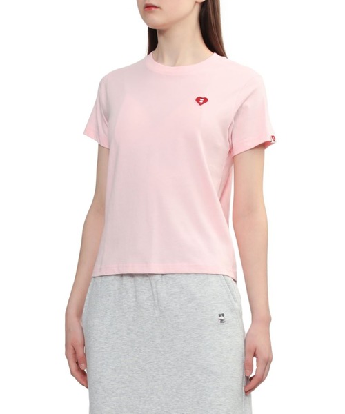 A BATHING APE（アベイシングエイプ） tシャツ 半袖 HEART BADGE CROP