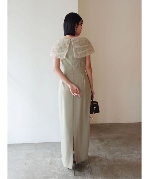 新品 LAGUNAMOON オフショル ワンピース 結婚式 ドレス ラグナムーン LAGUNAMOON（ラグナムーン）LADYチュール刺繍オフショルダーワンピース