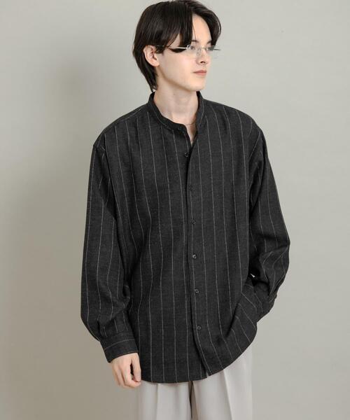 SENSE OF PLACE by URBAN RESEARCH シャツ ウールタッチストライプ