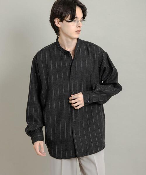 SENSE OF PLACE by URBAN RESEARCH シャツ ウールタッチストライプ