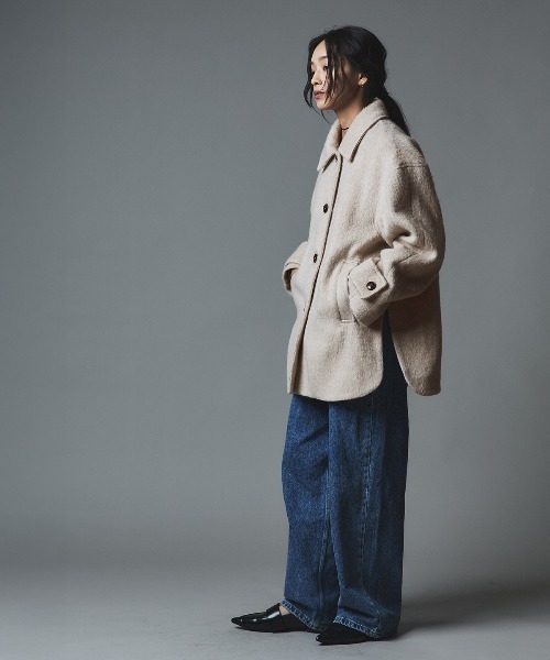 hella SHAGGY SOUTIEN COLLAR COAT hella SHAGGY SOUTIEN COLLAR COAT