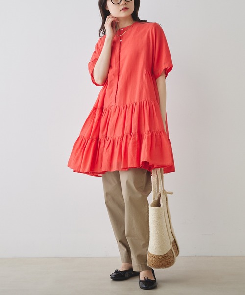 「PUAL CE CIN」 半袖ワンピース FREE ブルー レディース_画像6