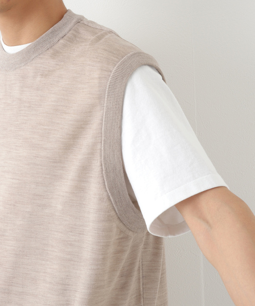 URU」 ノースリーブニット FREE ベージュ メンズ : ZOZOTOWN Yahoo!店