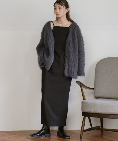 「select MOCA」 ニットカーディガン FREE ベージュ レディース_画像3