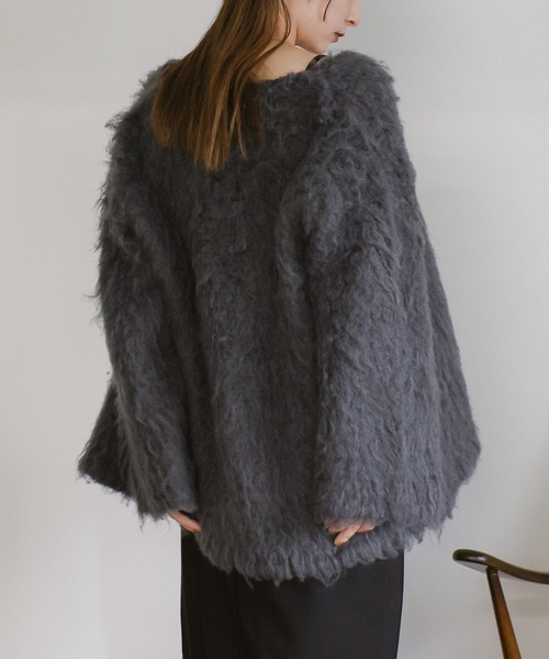 「select MOCA」 ニットカーディガン FREE ベージュ レディース_画像4