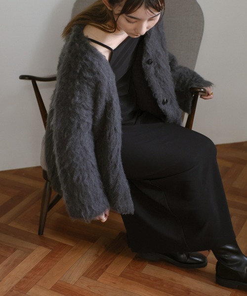 「select MOCA」 ニットカーディガン FREE ベージュ レディース_画像5