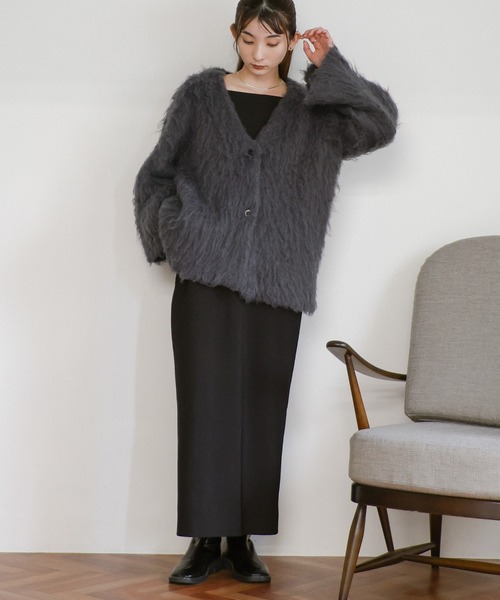 「select MOCA」 ニットカーディガン FREE ベージュ レディース_画像8