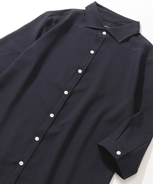 「CORPUS SELECT」 「Garcon Wave」7分袖シャツ MEDIUM ホワイト メンズ_画像6